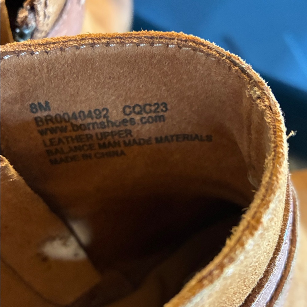 Born Tan Leather Ankle Boots - Picture 2 of 6